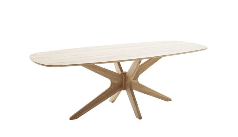 Esstisch - LB ca. 160x90 cm, Wildeiche massiv geölt, Schweizer Kante
