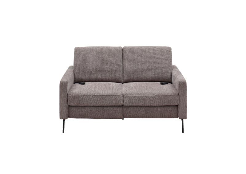 Sofa - 2-Sitzer, Relaxfunktion motorisch, Stoff, Braun