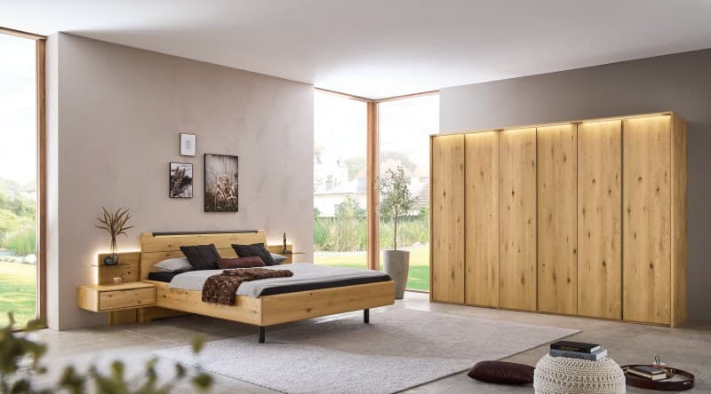 Schlafzimmer - Wildeiche massiv, soft gebürstet