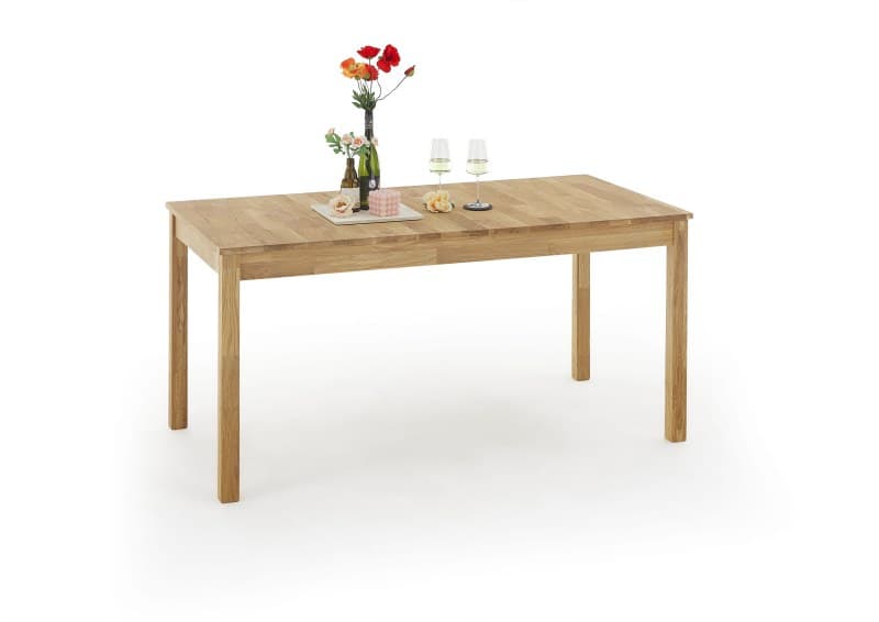 Esstisch- LB ca. 160-200x80 cm, Ausziehbar, Eiche, Massiv, Geölt