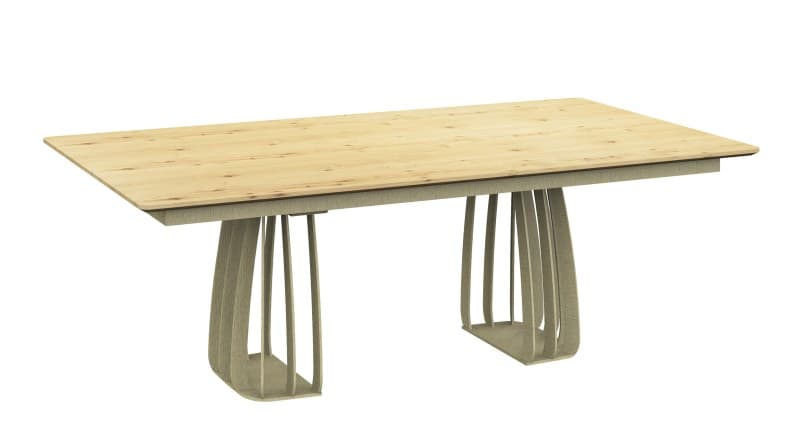 Esstisch - ausziehbar, LB ca. 220x100 cm, Wildeiche Furnier
