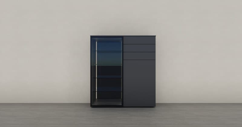 Highboard - Lack schiefergrau