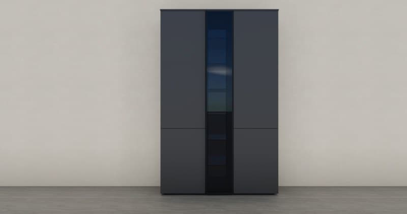 Vitrine - Lack schiefergrau