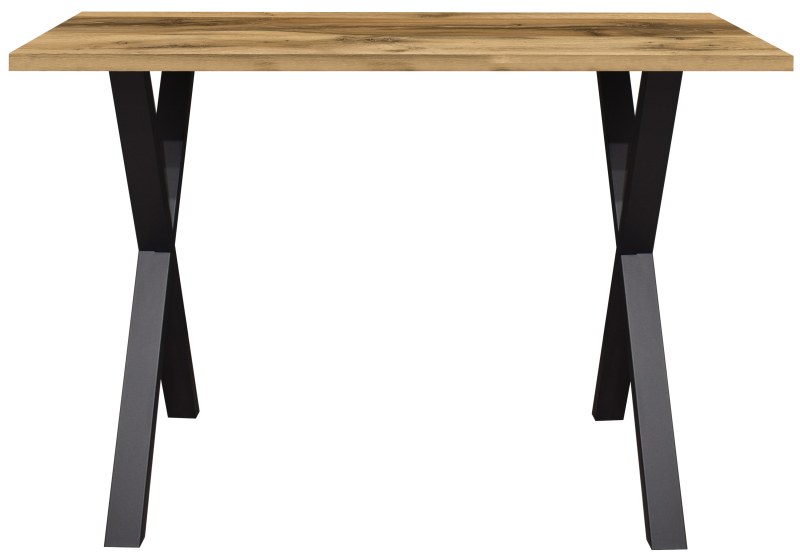 Bartresentisch - LB ca. 140x90 cm, Plankeneiche, Schwarz