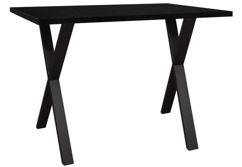 Bartresentisch - LB ca. 140x90 cm, Schwarzstahl, Schwarz