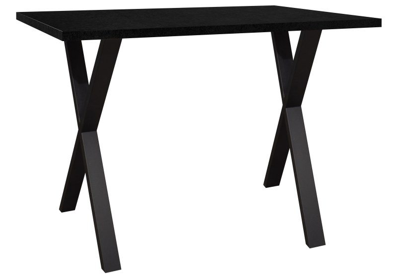 Bartresentisch - LB ca. 140x90 cm, Schwarzstahl, Schwarz
