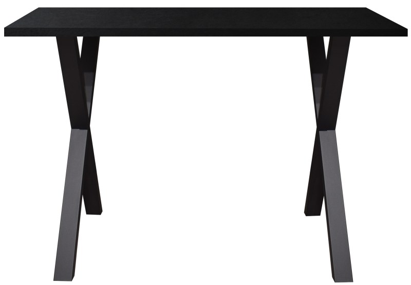 Bartresentisch - LB ca. 140x90 cm, Schwarzstahl, Schwarz