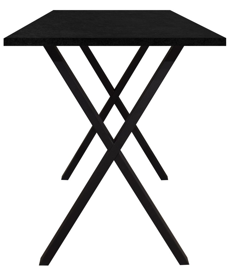 Bartresentisch - LB ca. 140x90 cm, Schwarzstahl, Schwarz
