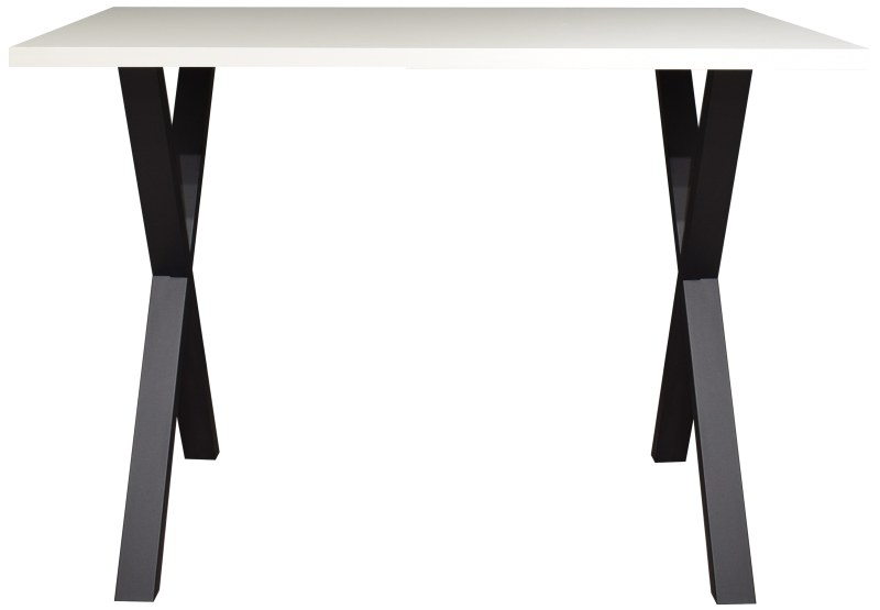 Bartresentisch - LB ca. 140x90 cm, Weiß, Schwarz