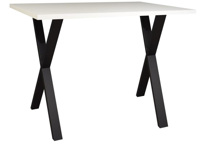Bartresentisch - LB ca. 140x90 cm, Weiß, Schwarz
