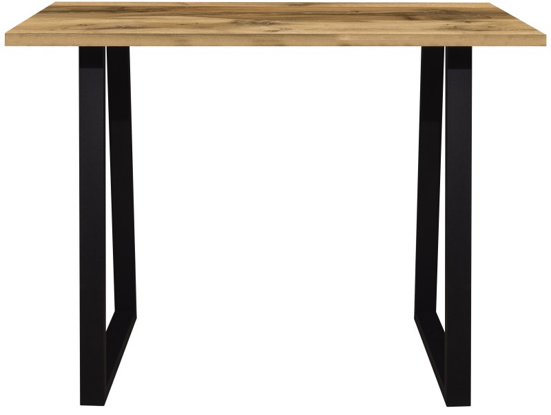 Bartresentisch - LB ca. 120x70 cm, Plankeneiche, Schwarz