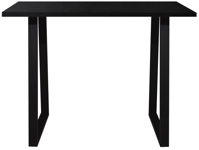 Bartresentisch - LB ca. 120x70 cm, Schwarzstahl, Schwarz