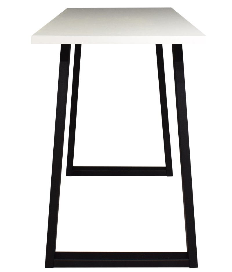 Bartresentisch - LB ca. 120x70 cm, Weiß, Schwarz