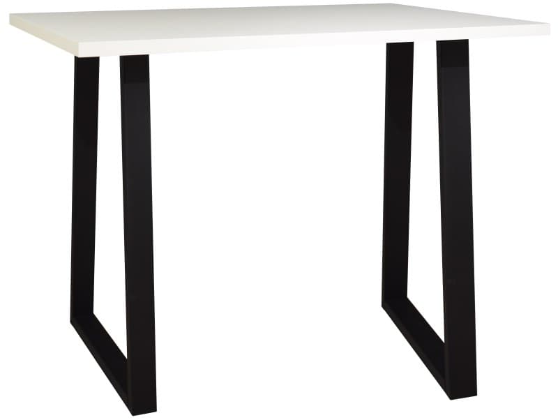 Bartresentisch - LB ca. 120x70 cm, Weiß, Schwarz