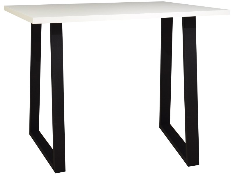Bartresentisch - LB ca. 120x70 cm, Weiß, Schwarz