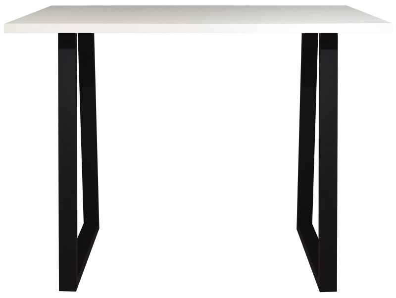 Bartresentisch - LB ca. 120x70 cm, Weiß, Schwarz