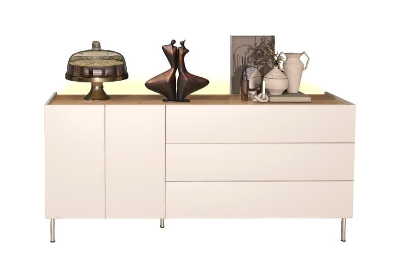 Sideboard - Kaschmir, Absetzung Eiche Bianco