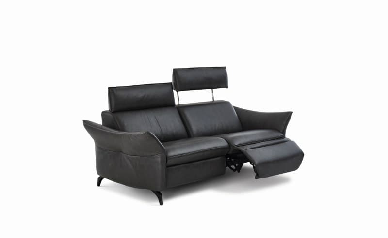 Sofa - 2,5-Sitzer, Relaxfunktion motorisch, Leder, Moor