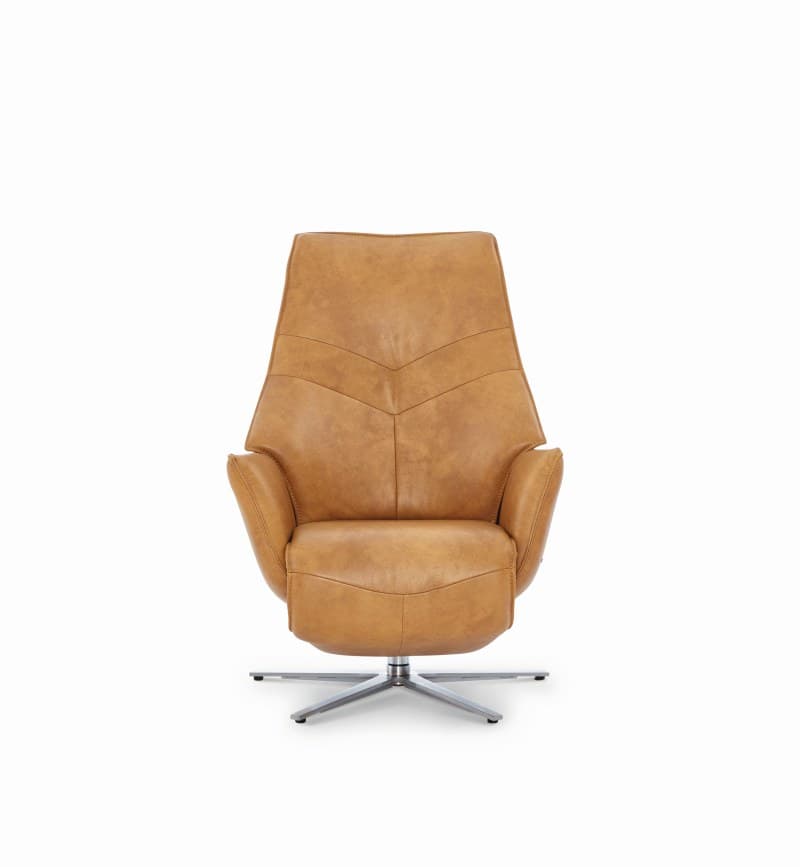 Sessel - Relaxfunktion motorisch, Herz-Waage, Leder, Moor