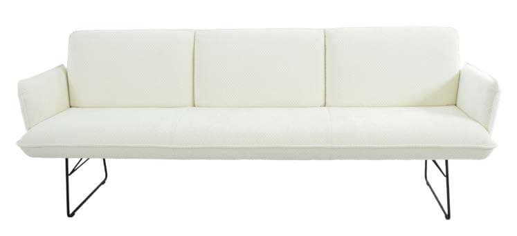 Polsterbank - Breite ca. 232 cm, Stoff, Creme