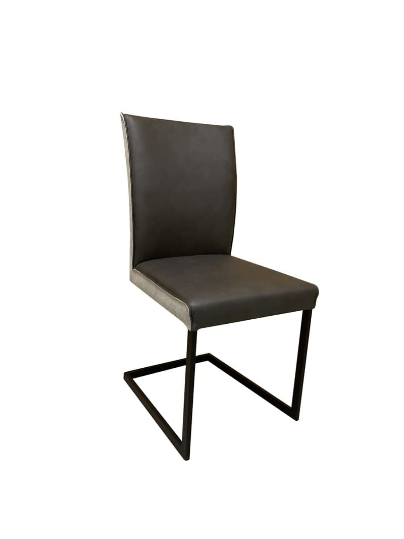 Freischwinger EM Variantes - Leder, grau