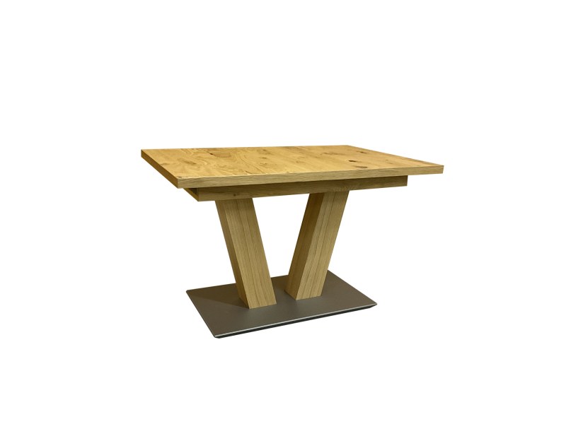 Esstisch - ausziehbar, LB ca. 120(168)x80 cm, Asteiche furniert