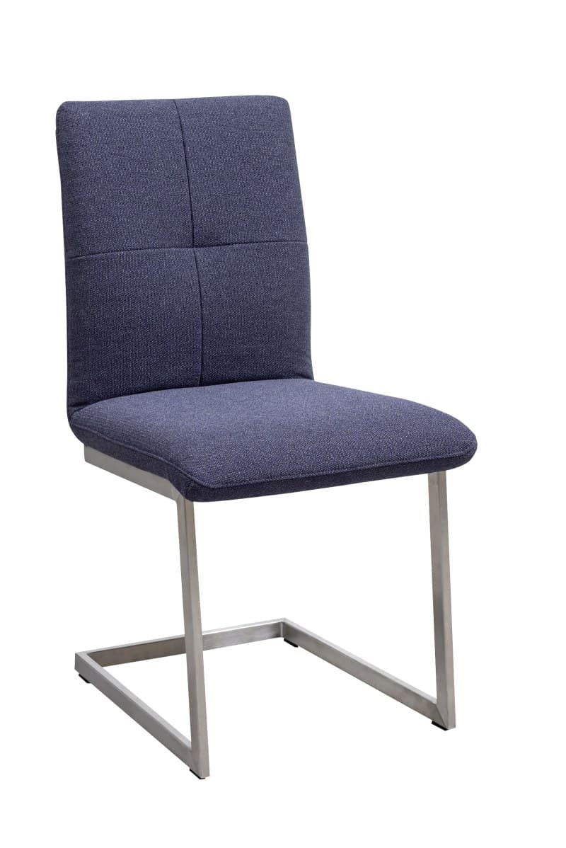 Stuhl EM Vari - Stoff, blau