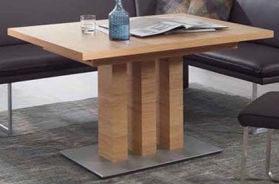 Esstisch EM 8310 - LB ca. 130x75 cm, Wildeiche natur lackiert