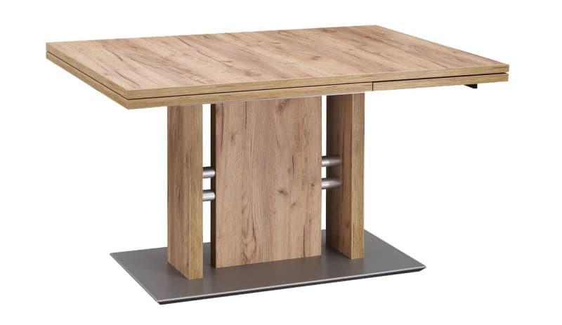Esstisch - ausziehbar, LB ca. 180x90 cm, Dekor, Eiche