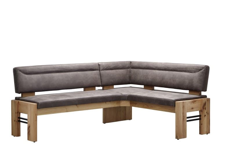 Eckbank - BT ca. 203 x 163cm, Stoff, Graubraun