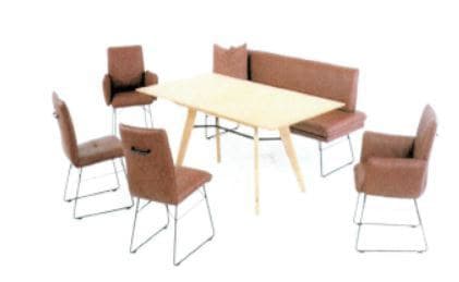 Solobank - Breite ca. 195 cm, Leder, Braun