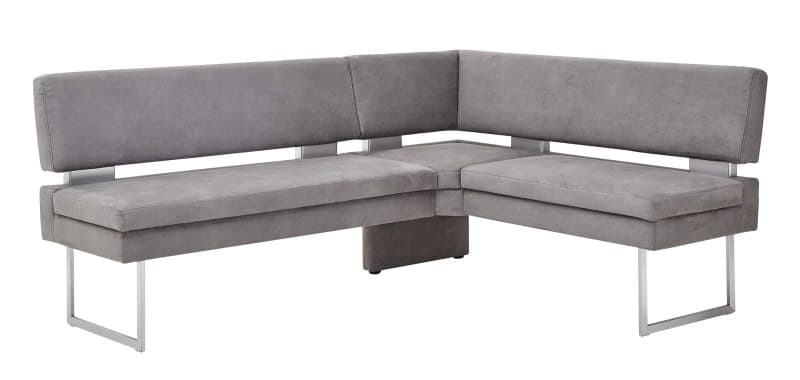 Eckbank - BT ca. 199x158 cm, Microfaser, Grau
