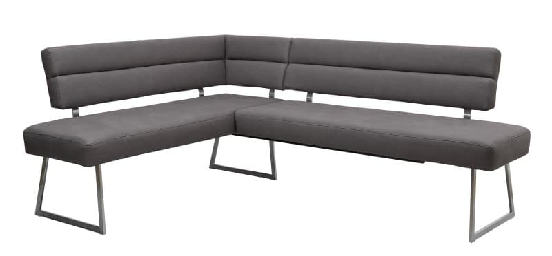 Eckbank - BT ca. 169x215 cm, Microfaser, Dunkelgrau