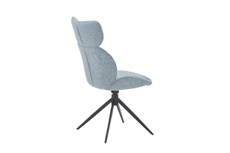 Stuhl MIRNA - drehbar, Stoff, Blau