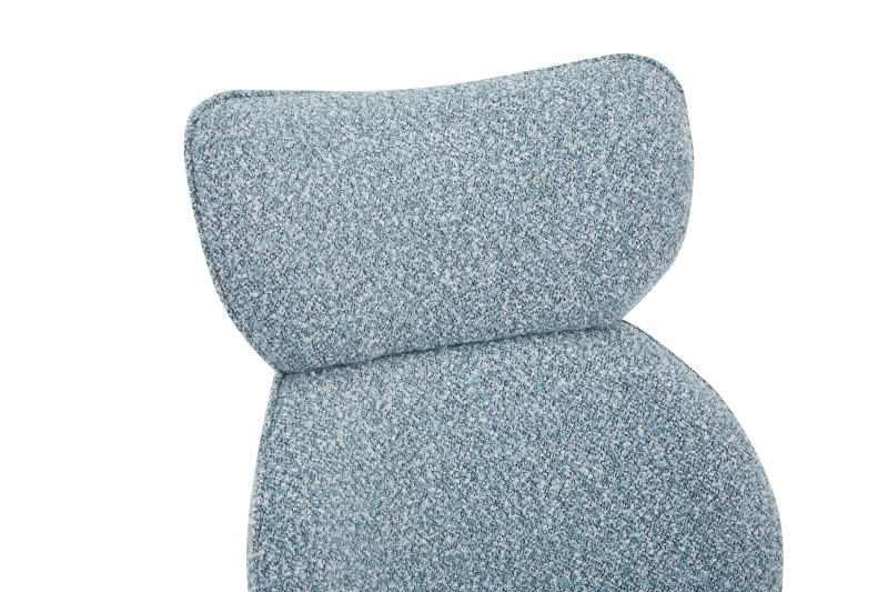 Stuhl MIRNA - drehbar, Stoff, Blau