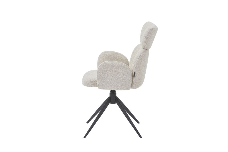 Armlehnstuhl MAIRA - drehbar, Stoff, Beige