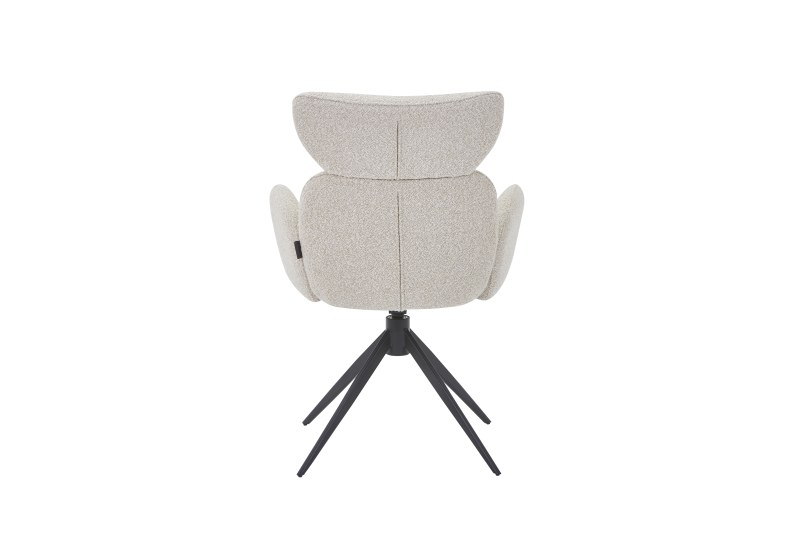 Armlehnstuhl MAIRA - drehbar, Stoff, Beige