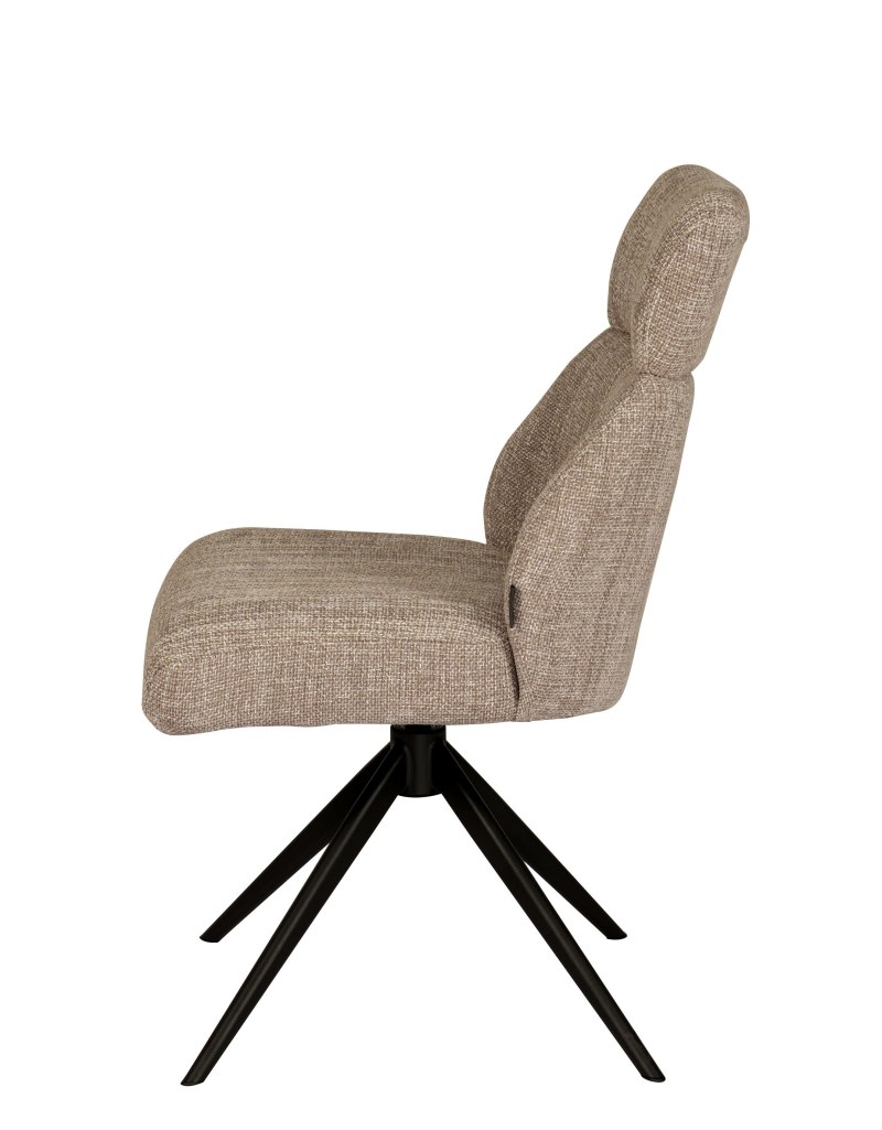Stuhl MILILANI - drehbar, Stoff, Taupe