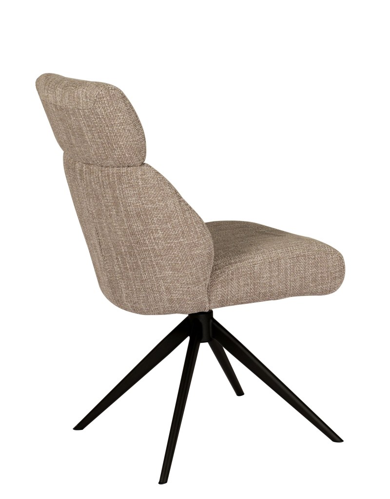 Stuhl MILILANI - drehbar, Stoff, Taupe