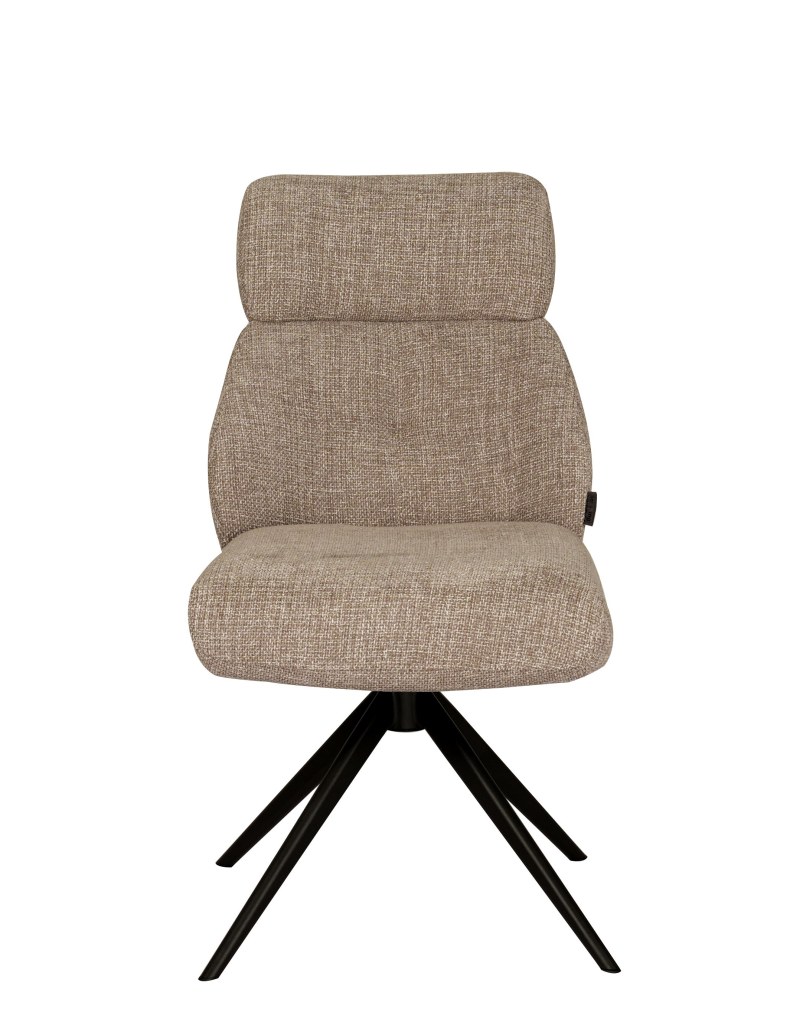Stuhl MILILANI - drehbar, Stoff, Taupe
