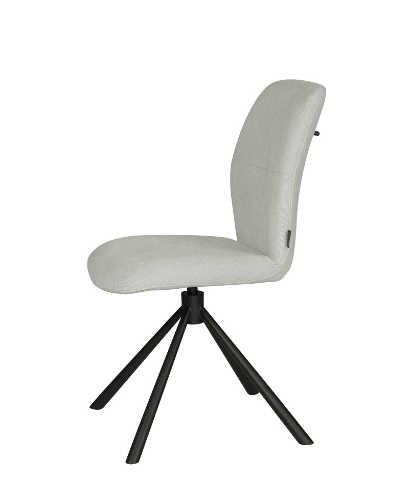 Stuhl MANOA - drehbar, Stoff, Silber