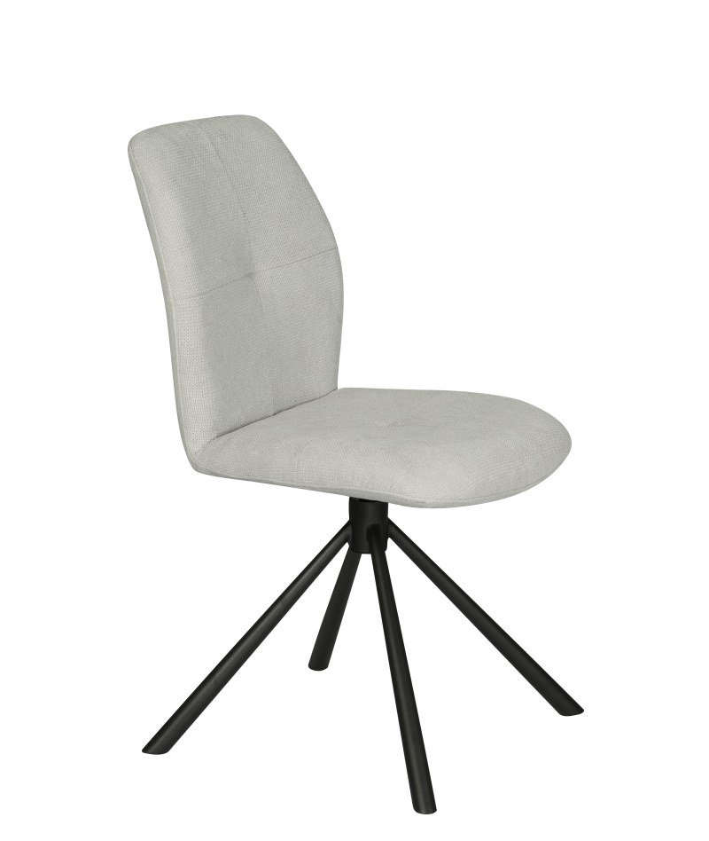 Stuhl MANOA - drehbar, Stoff, Silber