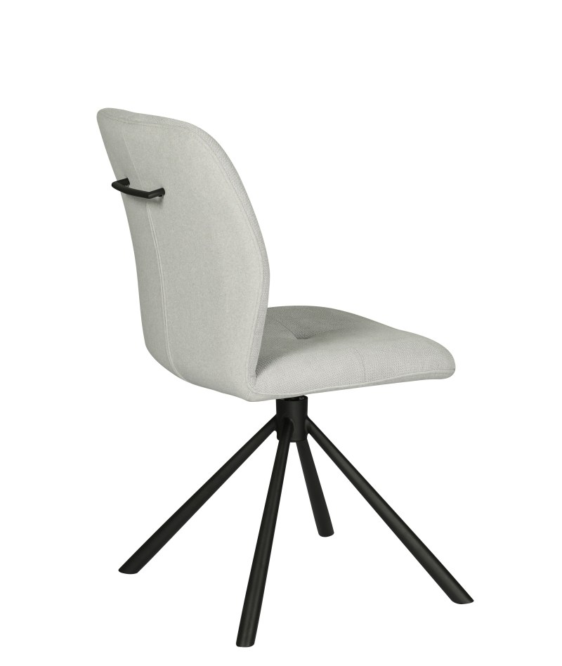 Stuhl MANOA - drehbar, Stoff, Silber