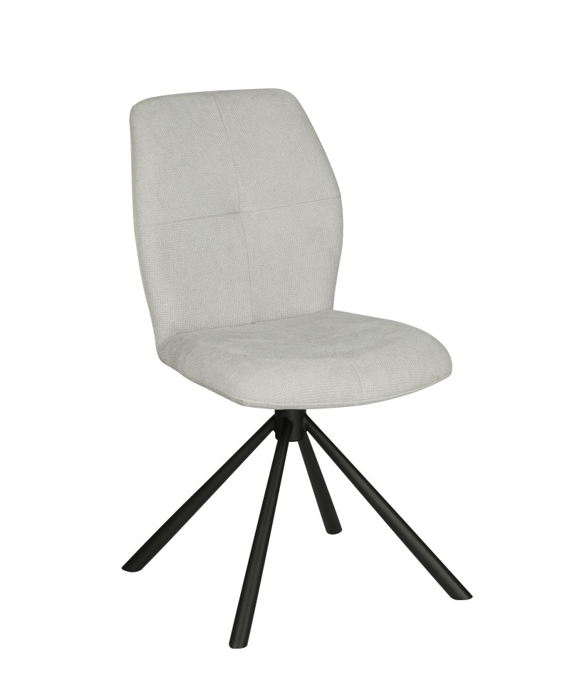 Stuhl MANOA - drehbar, Stoff, Silber
