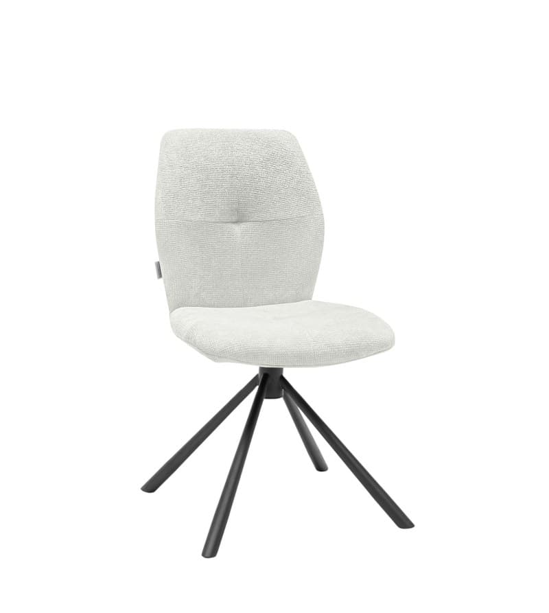 Stuhl MANOA - drehbar, Stoff, Silber