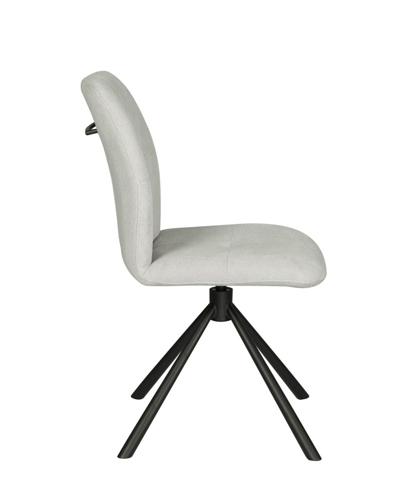 Stuhl MANOA - drehbar, Stoff, Silber
