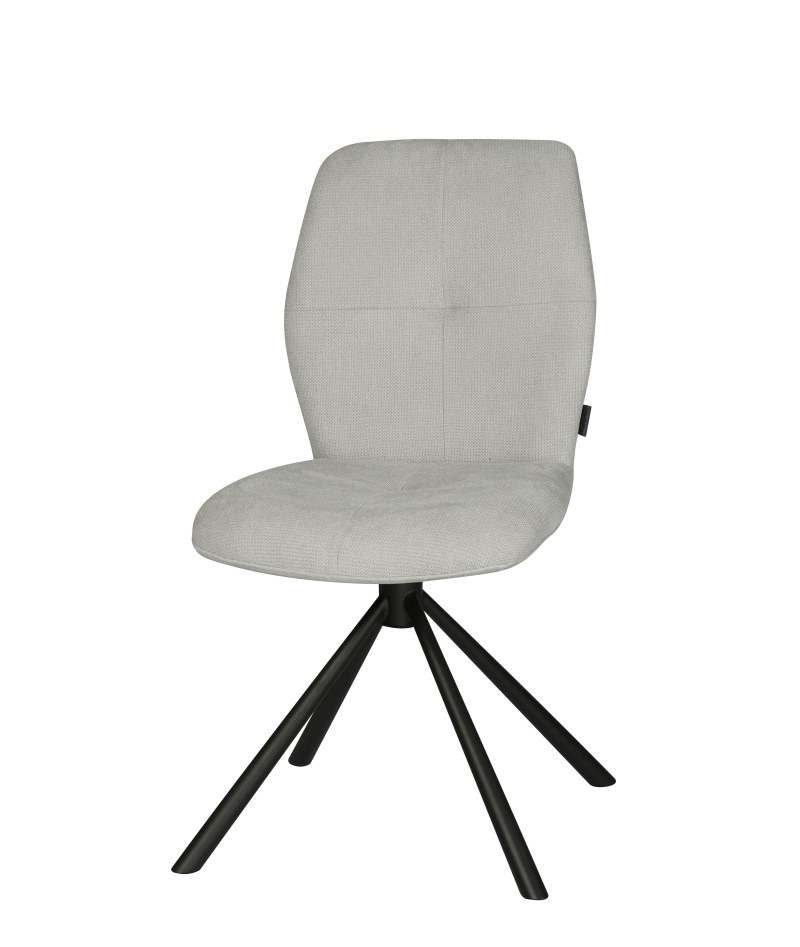 Stuhl MANOA - drehbar, Stoff, Silber
