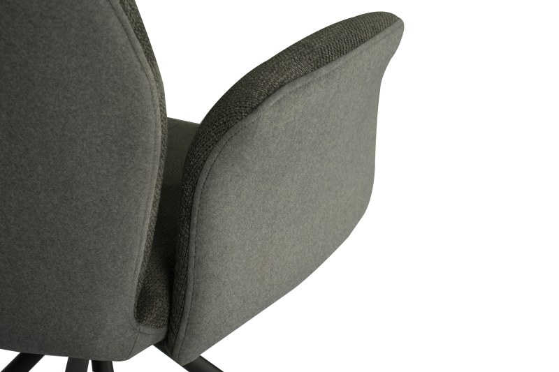 Armlehnstuhl MANOA - drehbar, Stoff, Grau