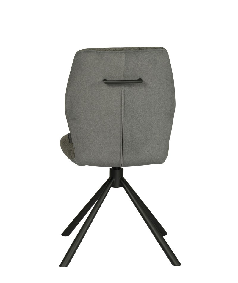 Stuhl MANOA - drehbar, Stoff, Grau