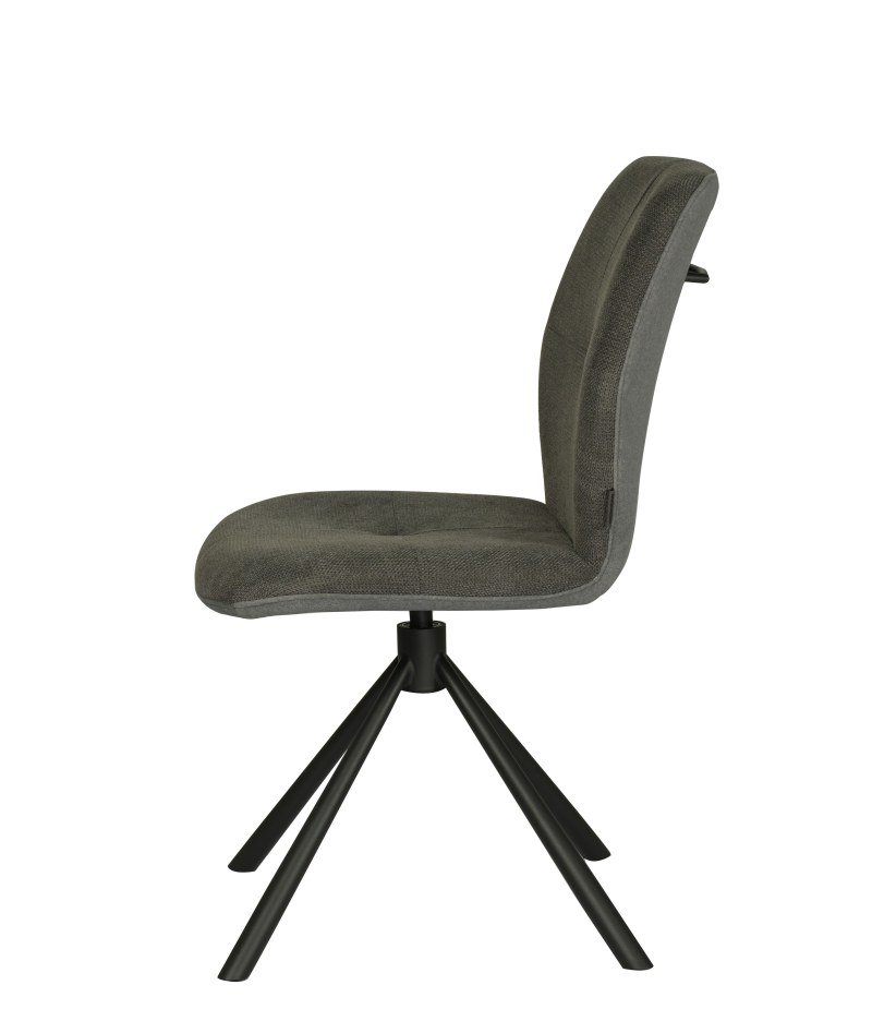 Stuhl MANOA - drehbar, Stoff, Grau